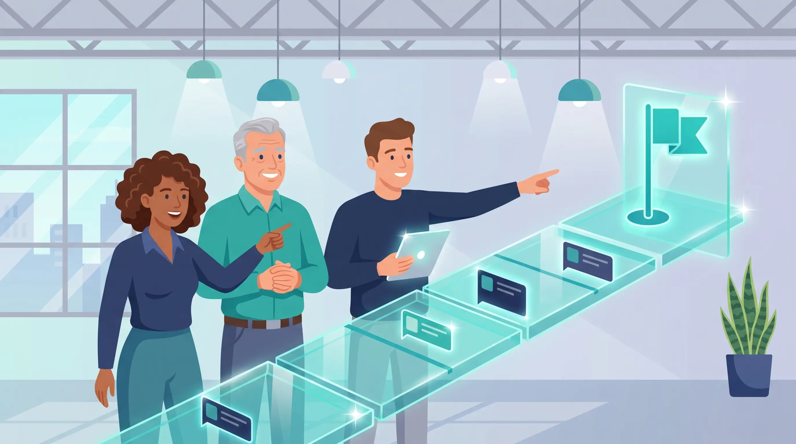 Projektbegleitende SAP-Schulung – Team plant Trainings entlang der Roadmap bis zum Go-Live